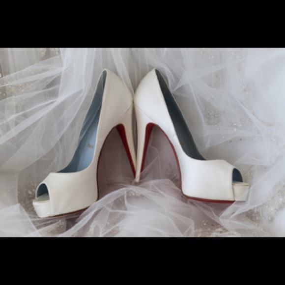 Christian Louboutin Shoes - Christian Louboutin wedding shoes 37 red bottoms